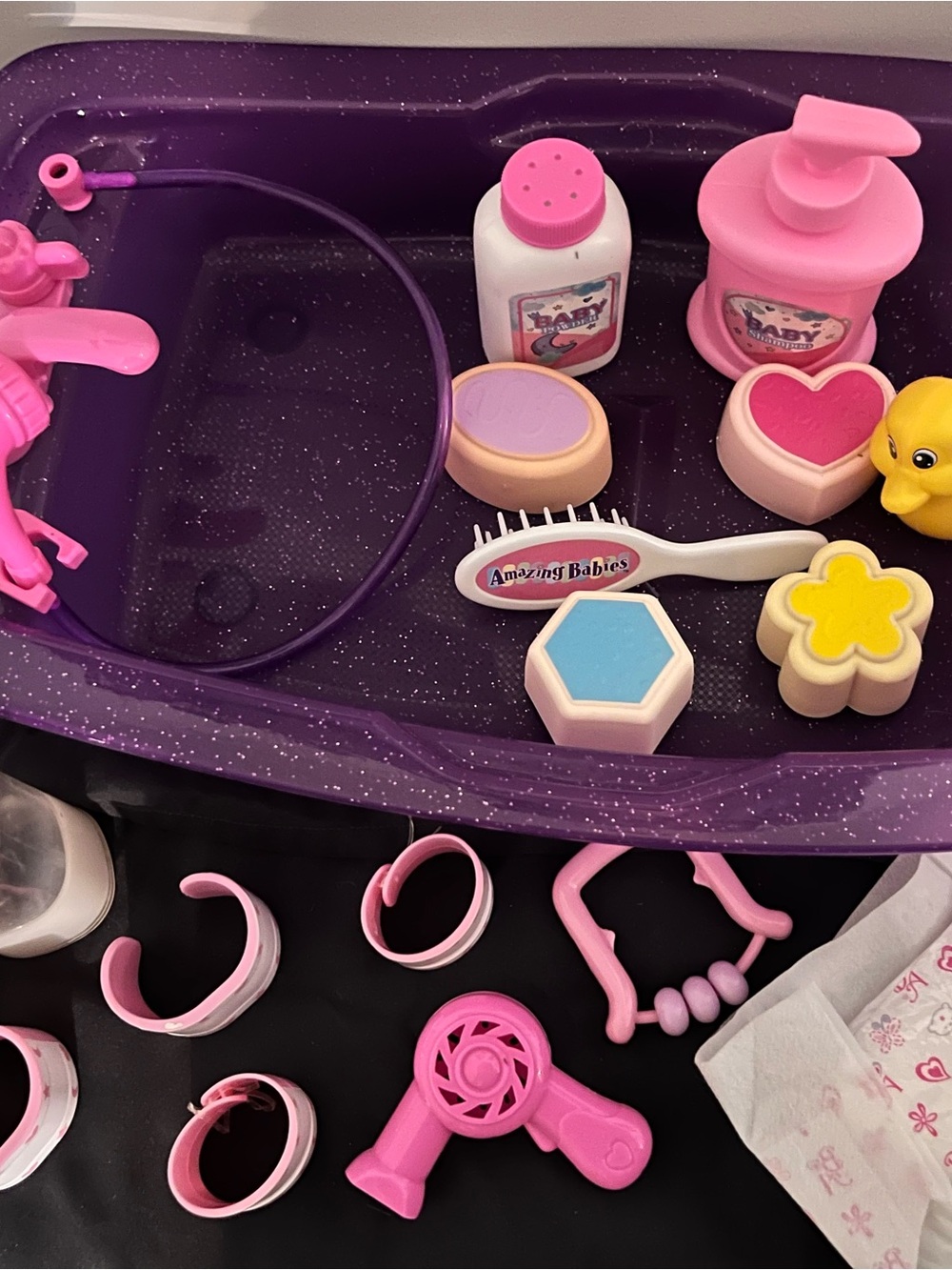 Kids Bath Playset - Purple & Pink